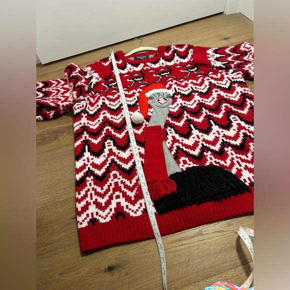 Plus size Christmas sweater, Ostrich Santa - Picture 9 of 9